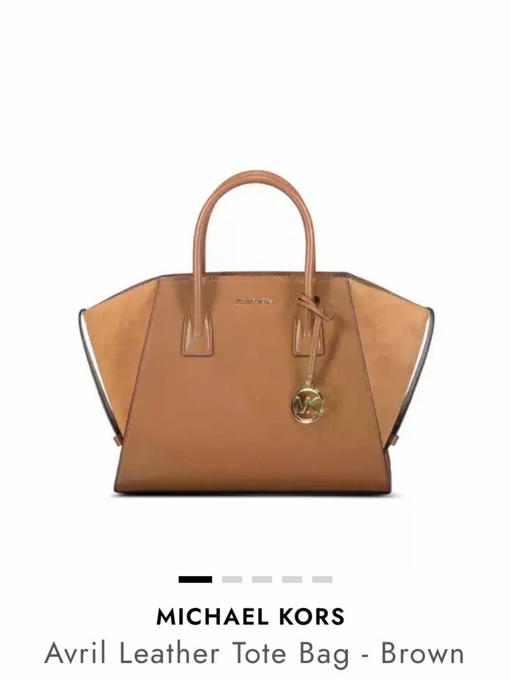 Michael Kors Tan/Brown Avril Leather Tote